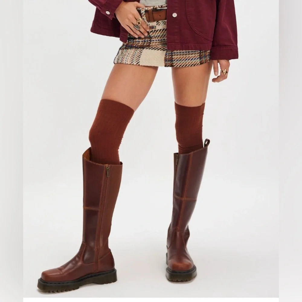 Dr. Martens Brown Leather Heeled Boots - Picture 11 of 12